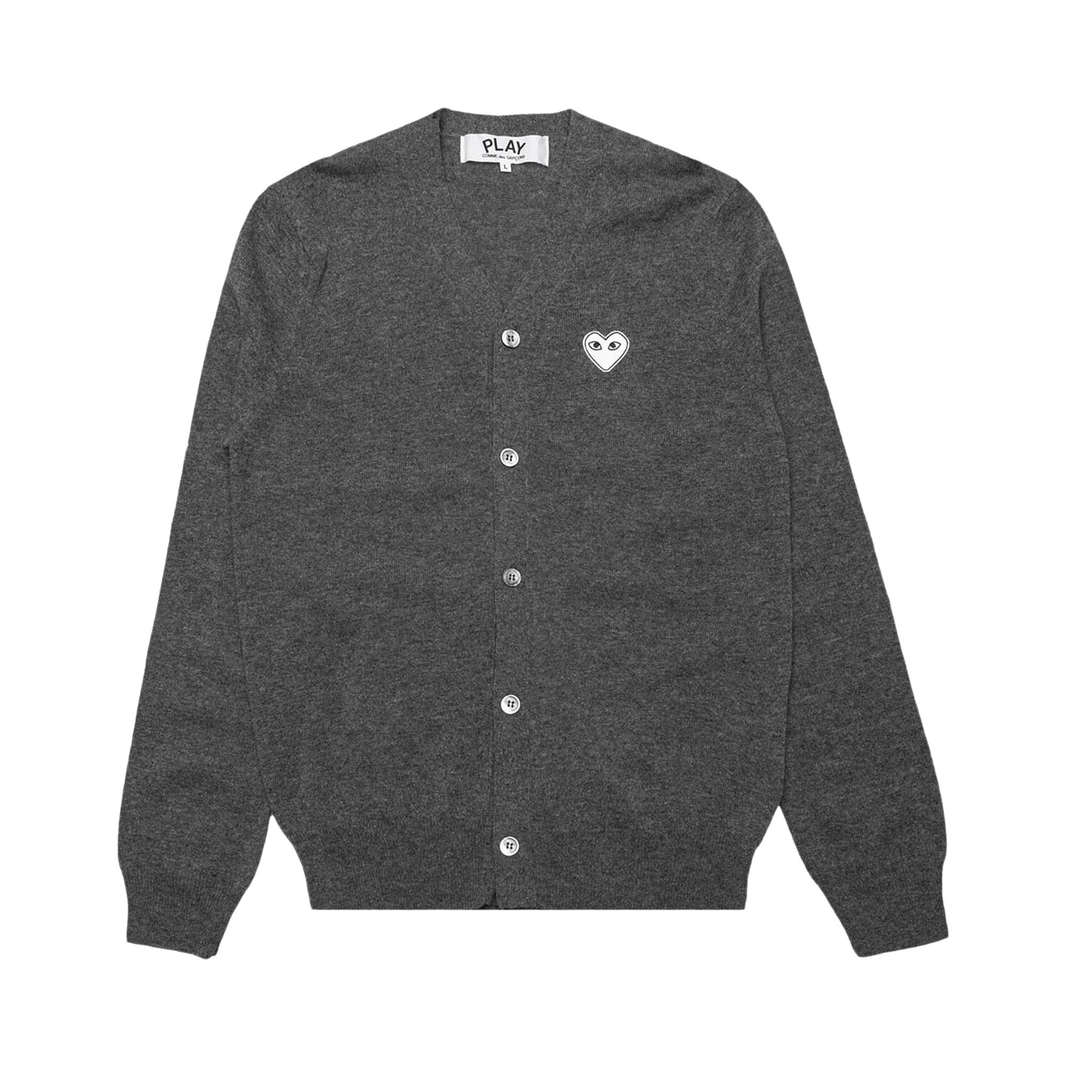 

Кардиган с V-образным вырезом Comme des Garçons PLAY, цвет Серый
