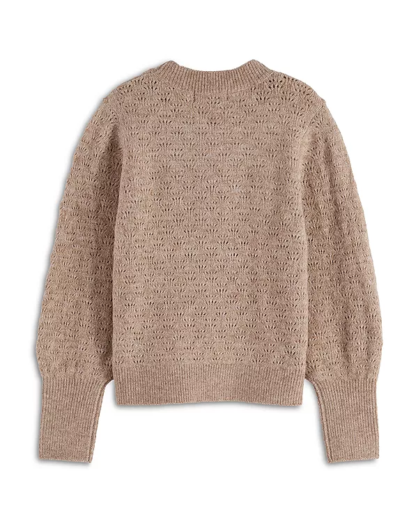 Вязаный свитер для девочек - для малышек и для взрослых Scotch & Soda, бежевый — фото 2