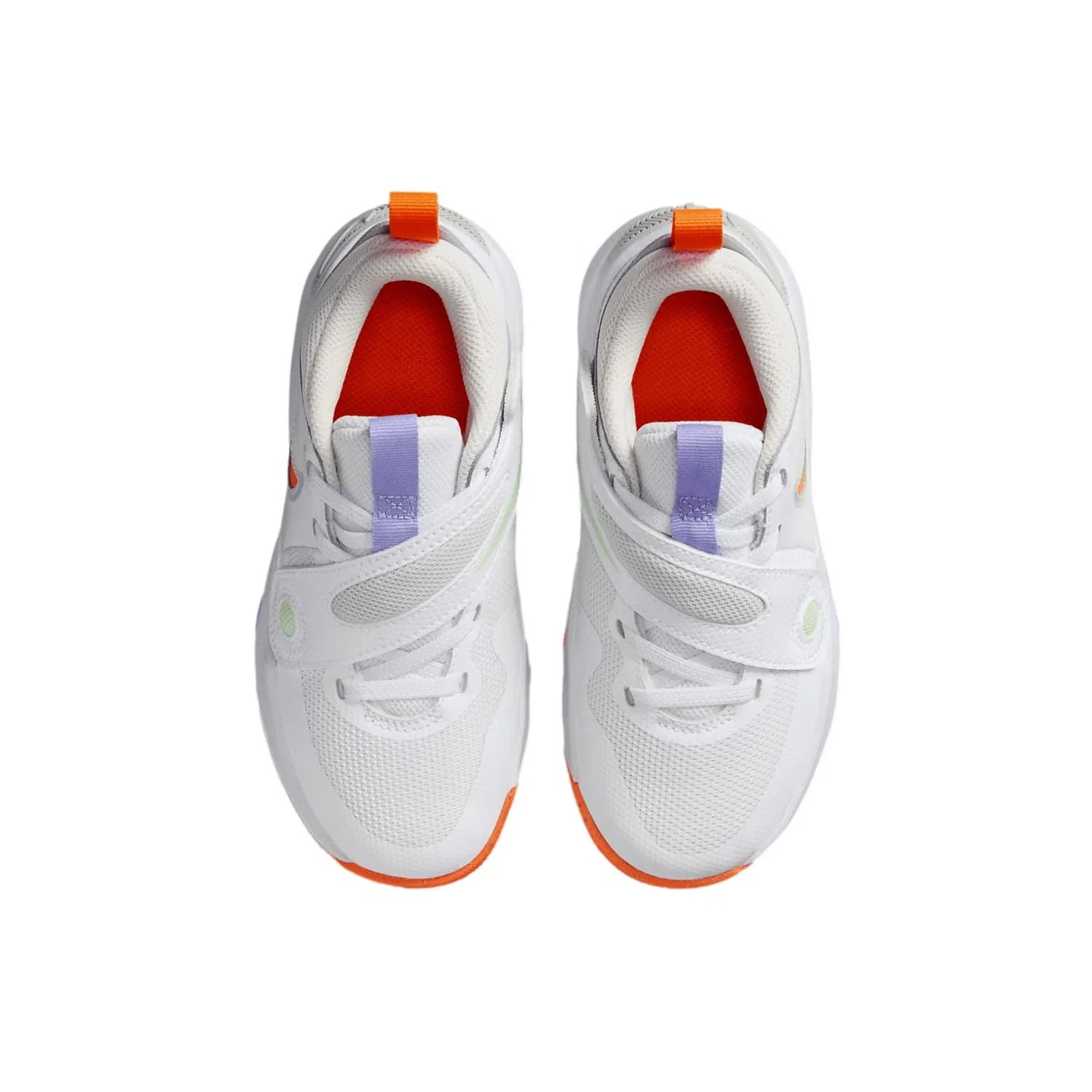 Кроссовки Nike Team Hustle D 11 White / Total Orange - Vapor Green DV8994-103 для дошкольников — фото 3