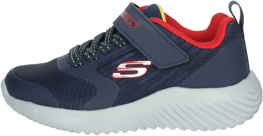 Кроссовки Bounder для мальчиков Skechers, Navy Textile Red Gold Trim
