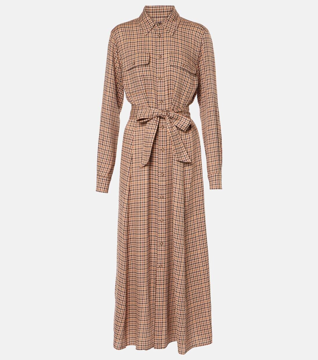 

Платье-рубашка из смеси хлопка и шерсти Polo Ralph Lauren, цвет country plaid