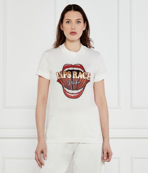 

Футболка трапани губы гонка Regular fit Pinko, белый