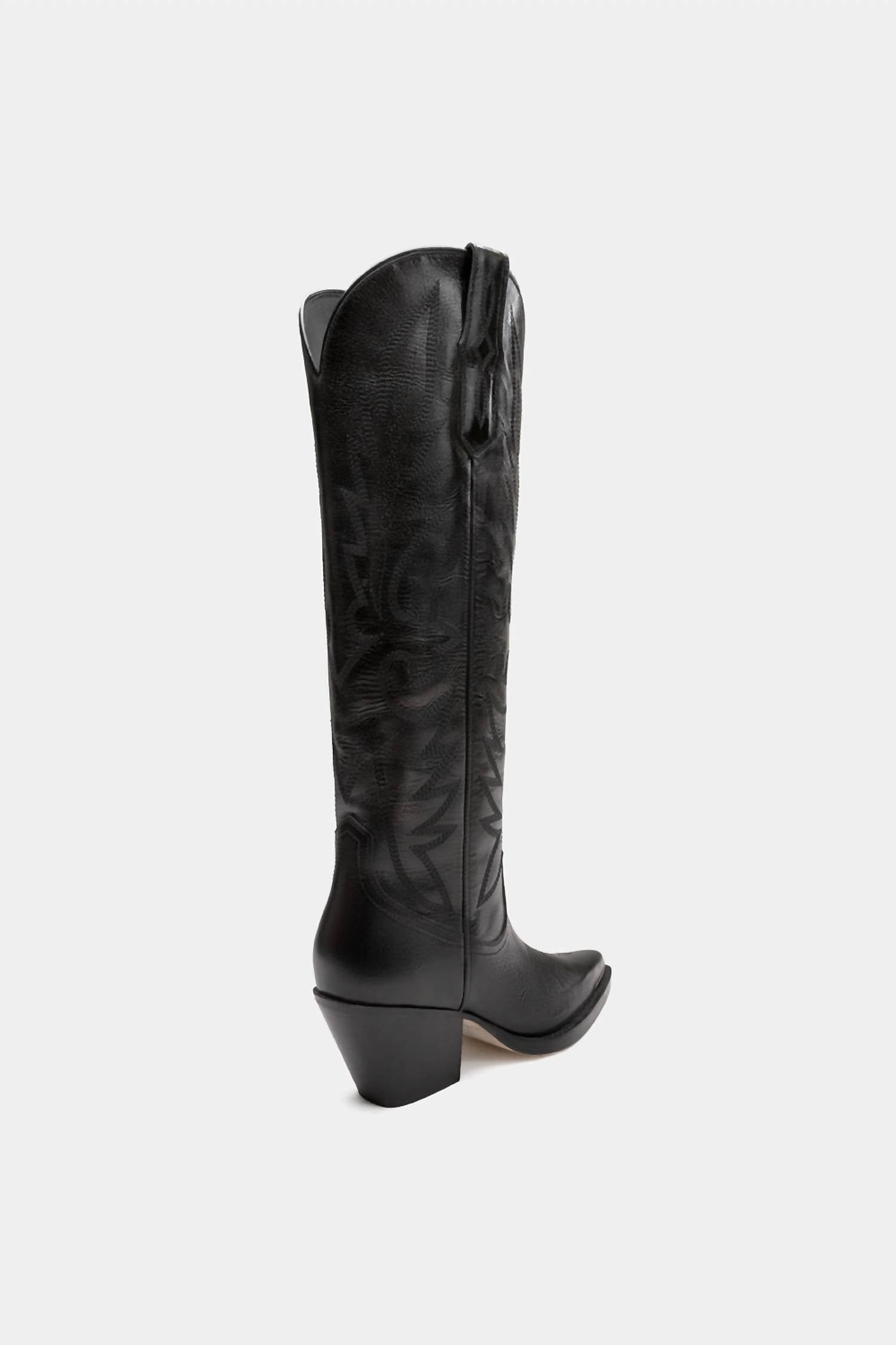 Женские ковбойские кожаные сапоги Gilia в черном цвете Dante Shoes — фото 3