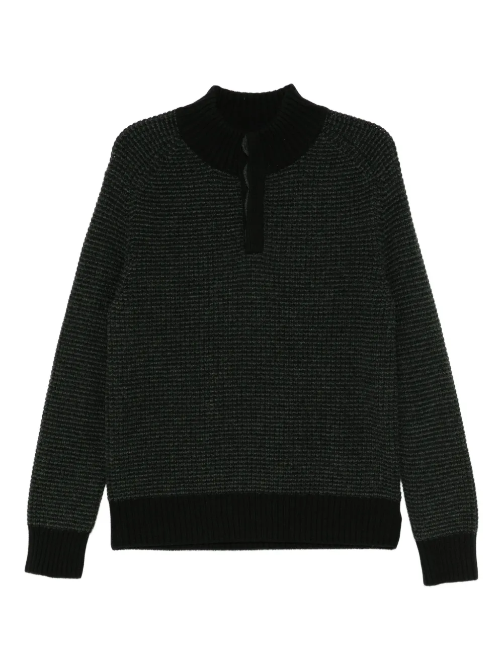 

Свитер с декоративной строчкой N.Peal, черный