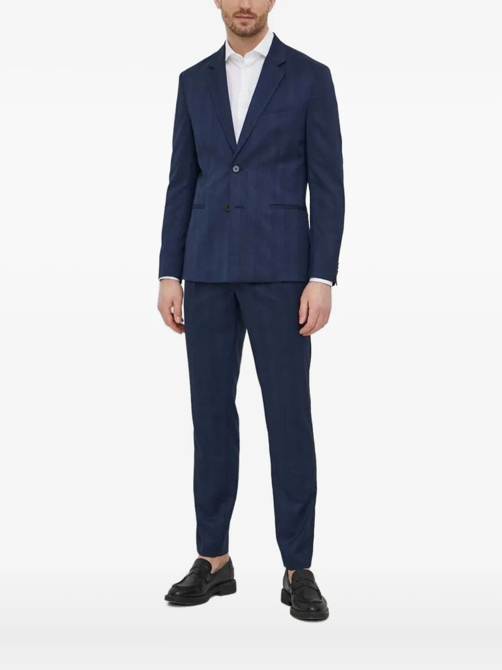 

Однобортный пиджак в клетку Sisley, синий