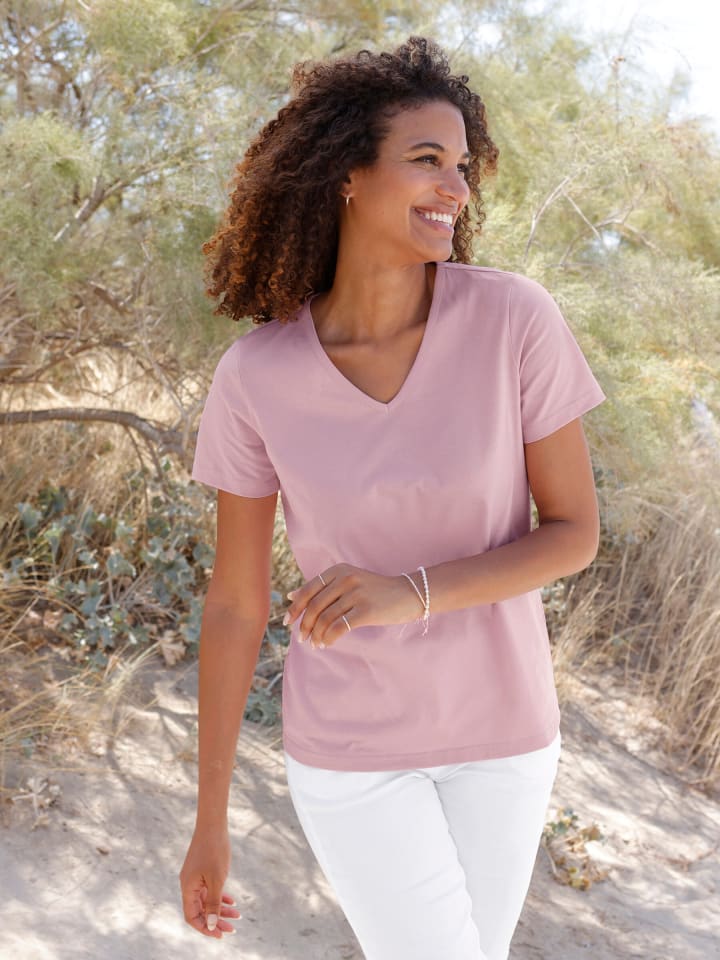 

Рубашка с короткими рукавами в розово-бежевых тонах WITT WEIDEN