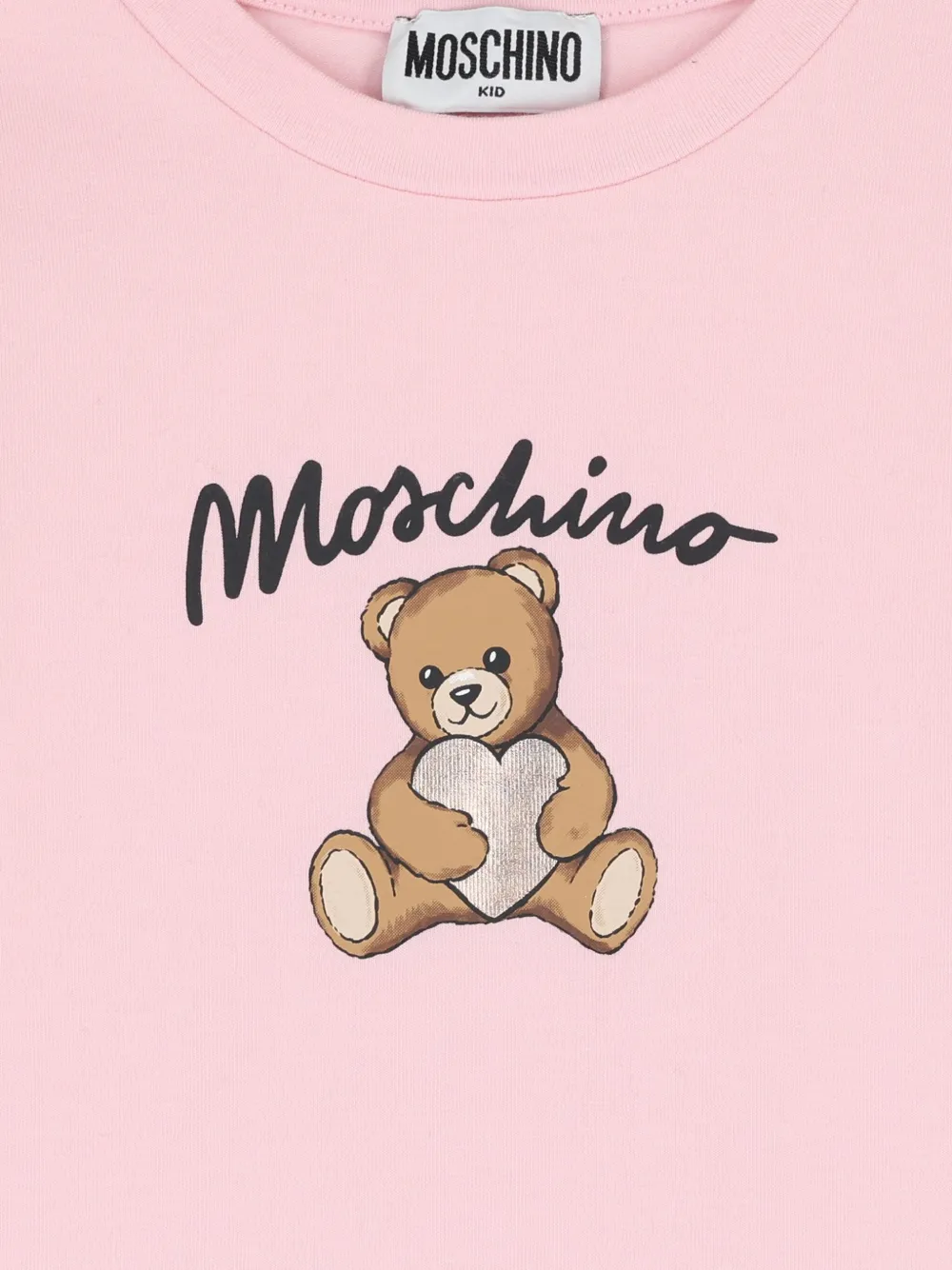 Футболка с длинными рукавами и логотипом Moschino Kids, розовый — фото 3
