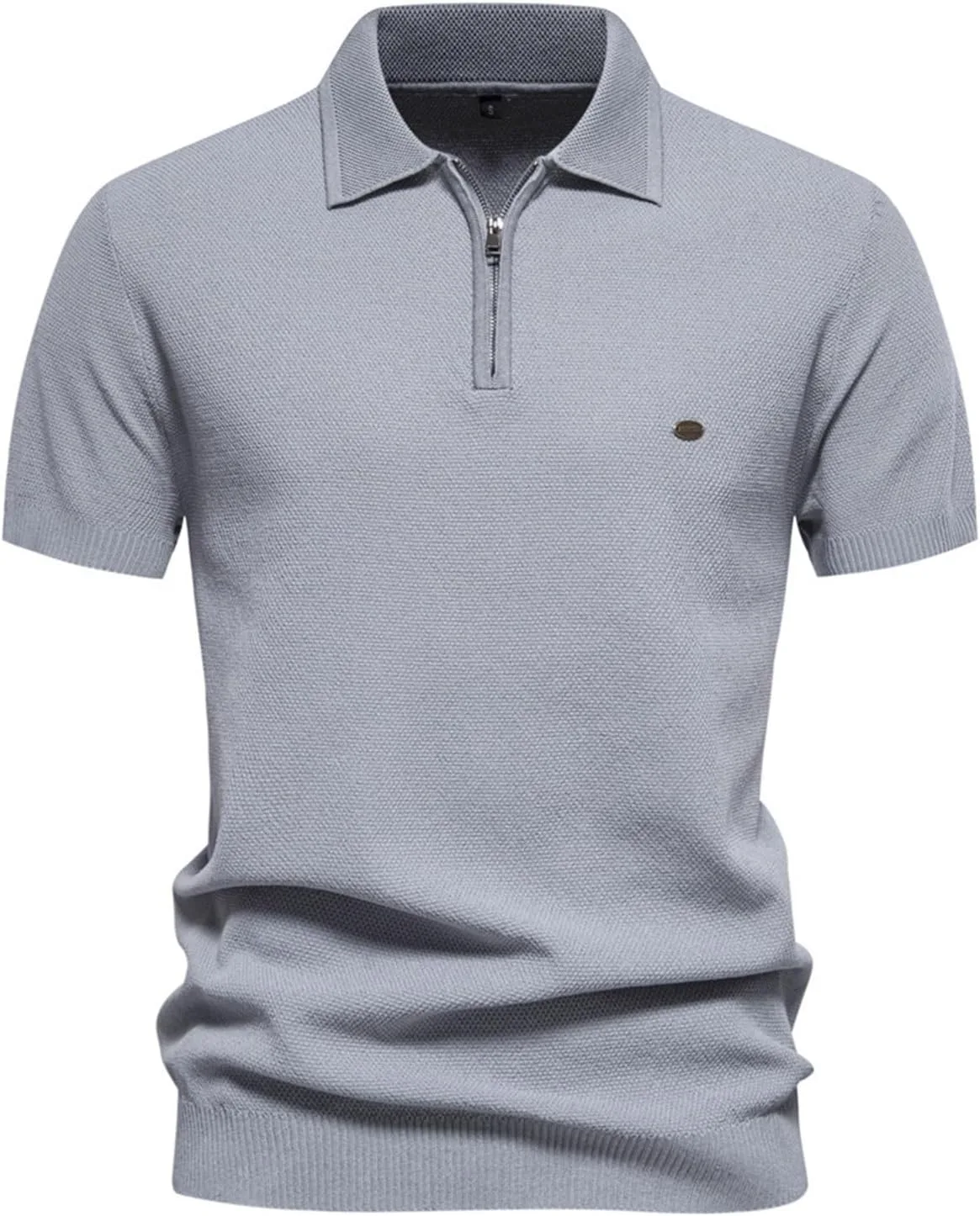 

Мужская поло с молнией, Casual, короткий рукав, 1/4 Zip