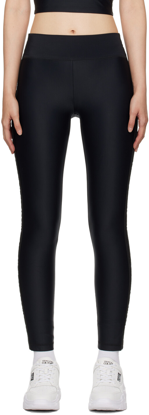 

Черные леггинсы с лентой по бокам Versace Jeans Couture