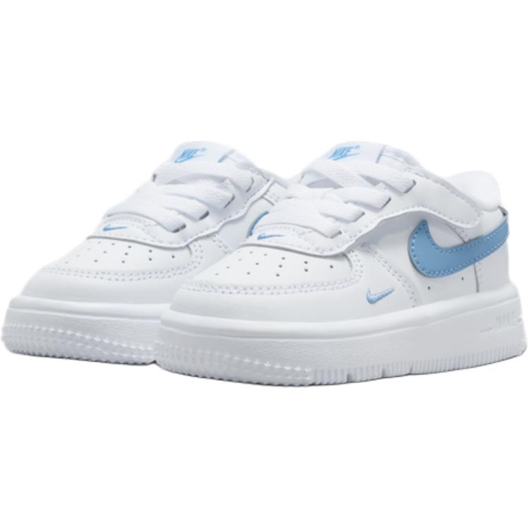 Nike Air Force 1 Low top Toddler Shoes White Blue Infant And Toddler — фото 4