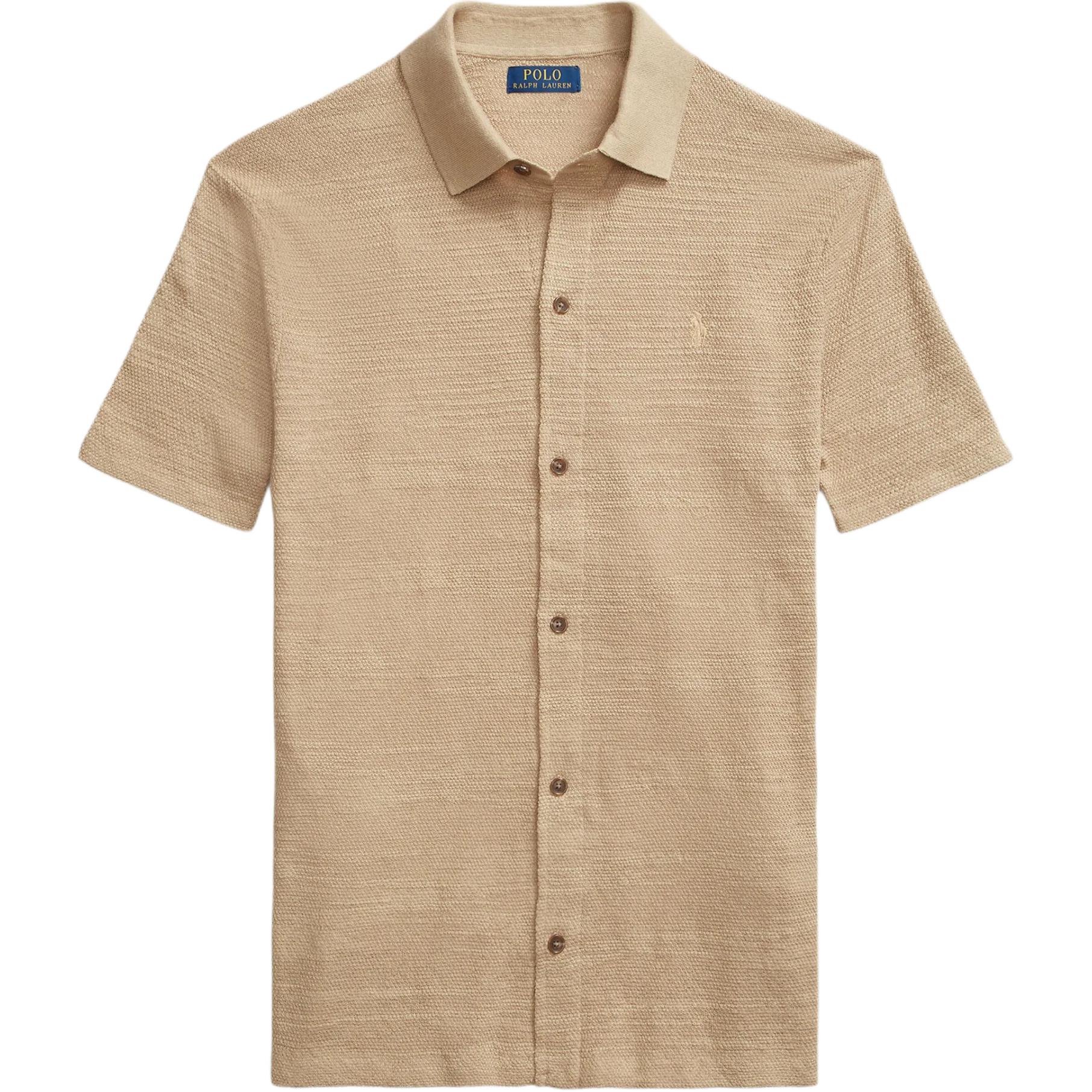 

Текстурированная рубашка на пуговицах Polo Ralph Lauren, светло-коричневый