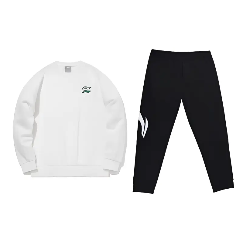 

LiNing Повседневная спортивная одежда унисекс, молочно-белый + черный