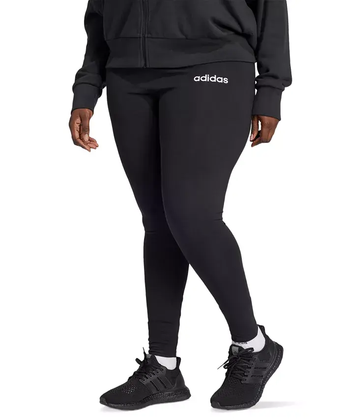 

Эластичные леггинсы The Essentials из хлопковой смеси с логотипом (размеры plus size) adidas, черный