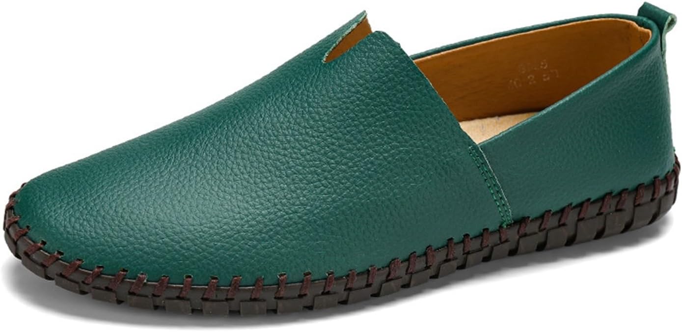 

Мужские лоферы DMGYCK, повседневные слипоны из кожи, мягкие пенни-лоферы для мужчин, легкие мокасины и прогулок на лодке, зеленый