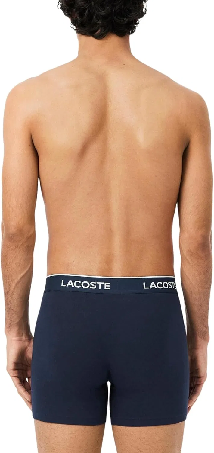 Боксеры хлопок с эластаном Lacoste, темно-синий/бирюзовый/синий — фото 3