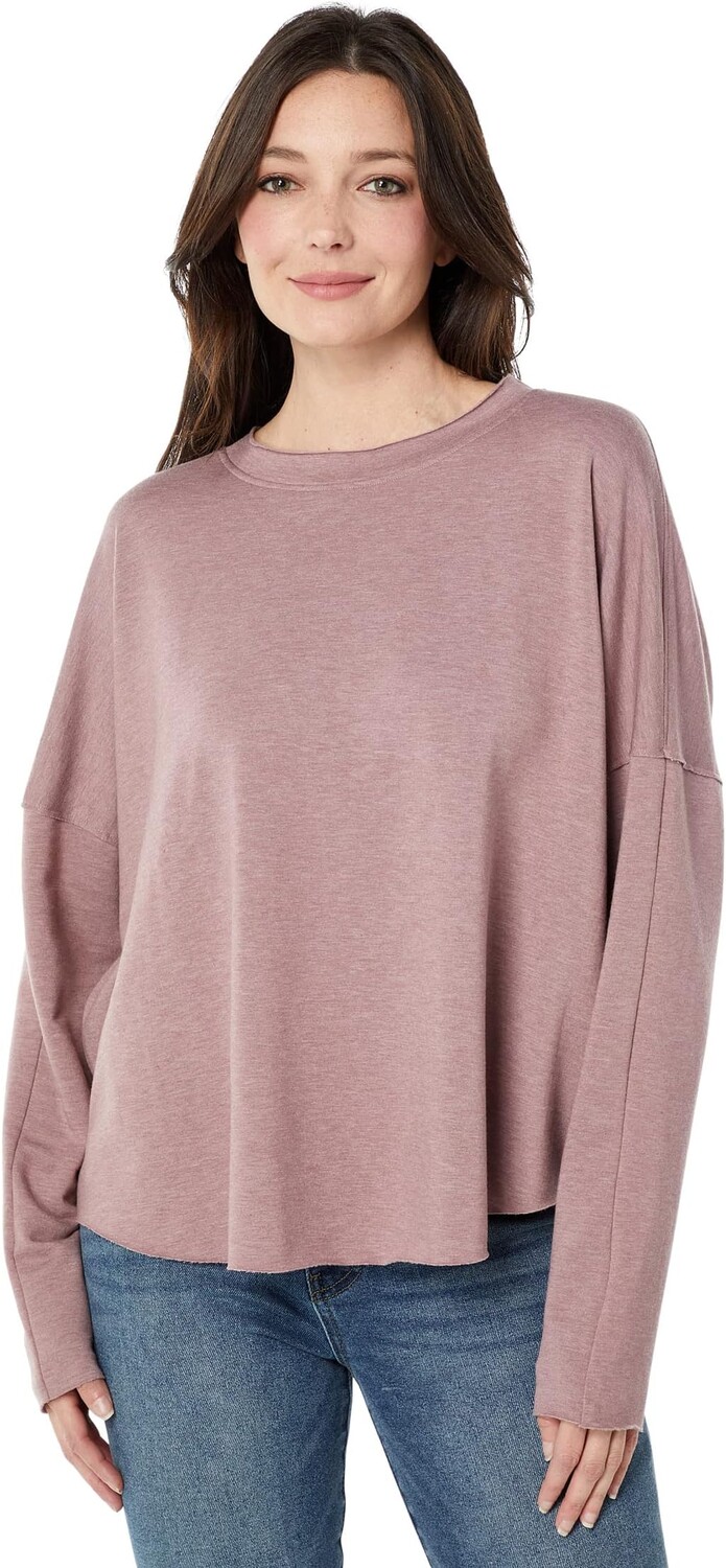 

Лонгслив Dylan by True Grit Triple Fleece Long Sleeve Caplet, цвет Purple Pink