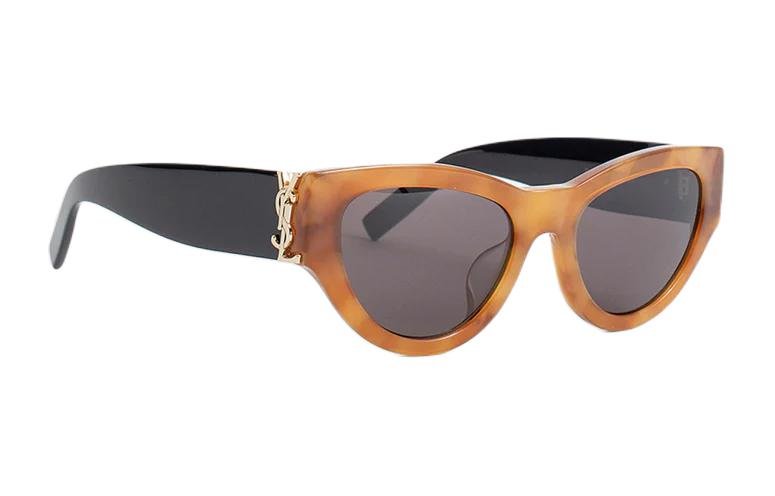 Солнцезащитные очки Cat eye SAINT LAURENT, коричневый — фото 4