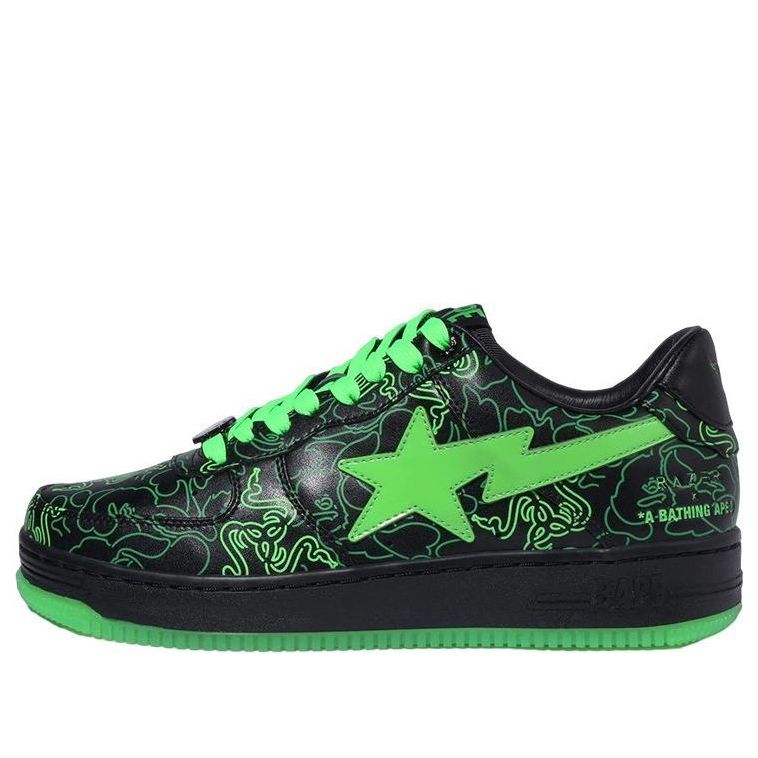 

Кроссовки A BATHING APE X Razer Bape Sta 'Black Neon Green'
