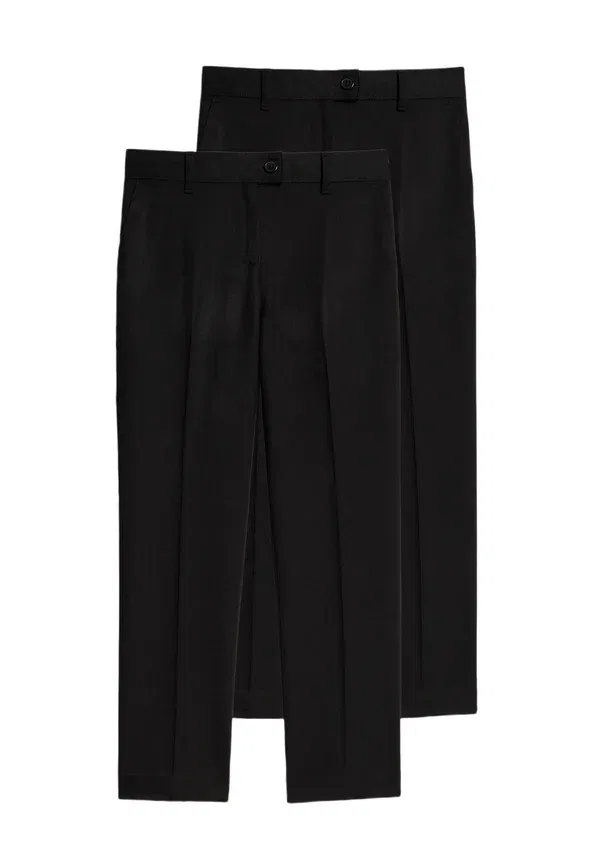 Брюки зауженные 2Pk slim adj trousers Marks & Spencer, черный
