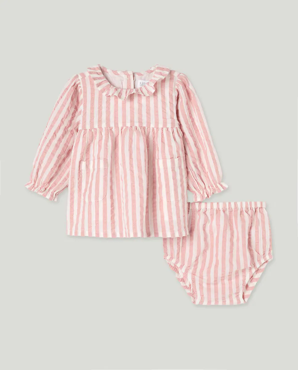 

Платье с длинным рукавом и детским принтом Baby El Corte Inglés, розовый