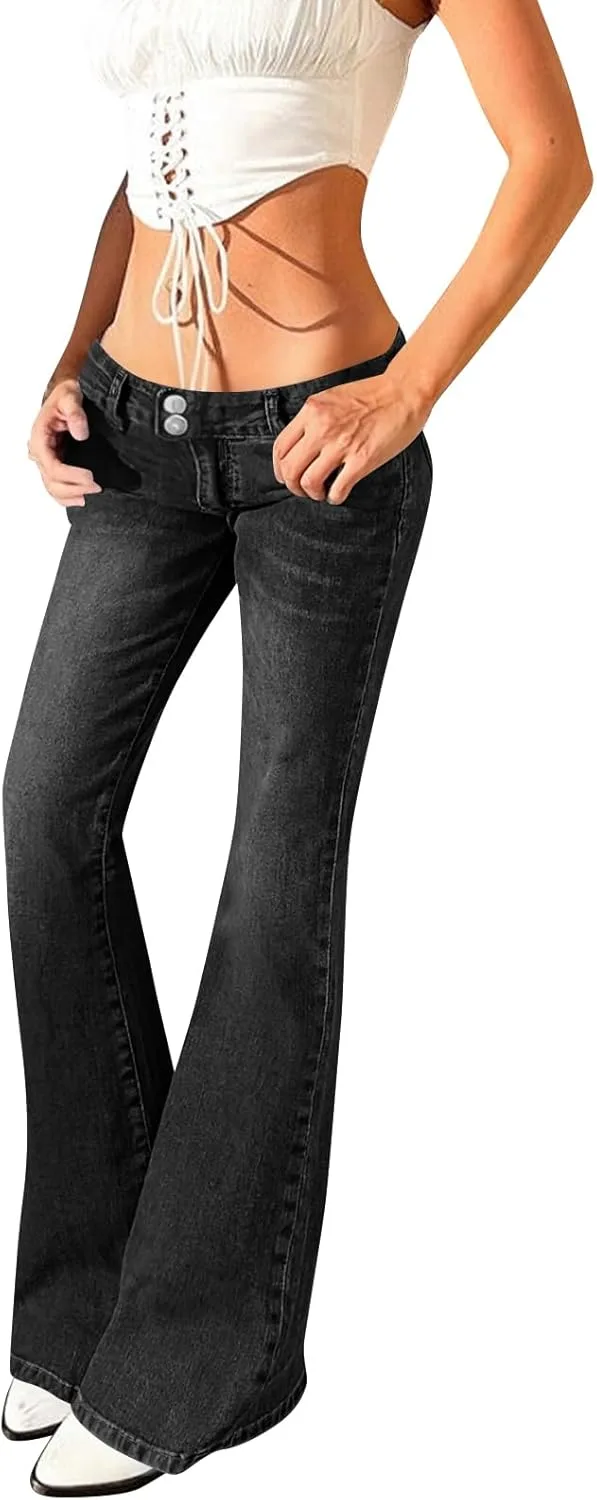 Женские джинсы bootcut с эластичным поясом и эффектом подтяжки ягодиц — фото 2