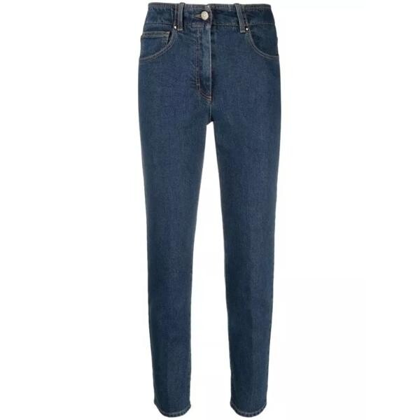 

Джинсы high-waist cotton denim jeans Peserico, синий