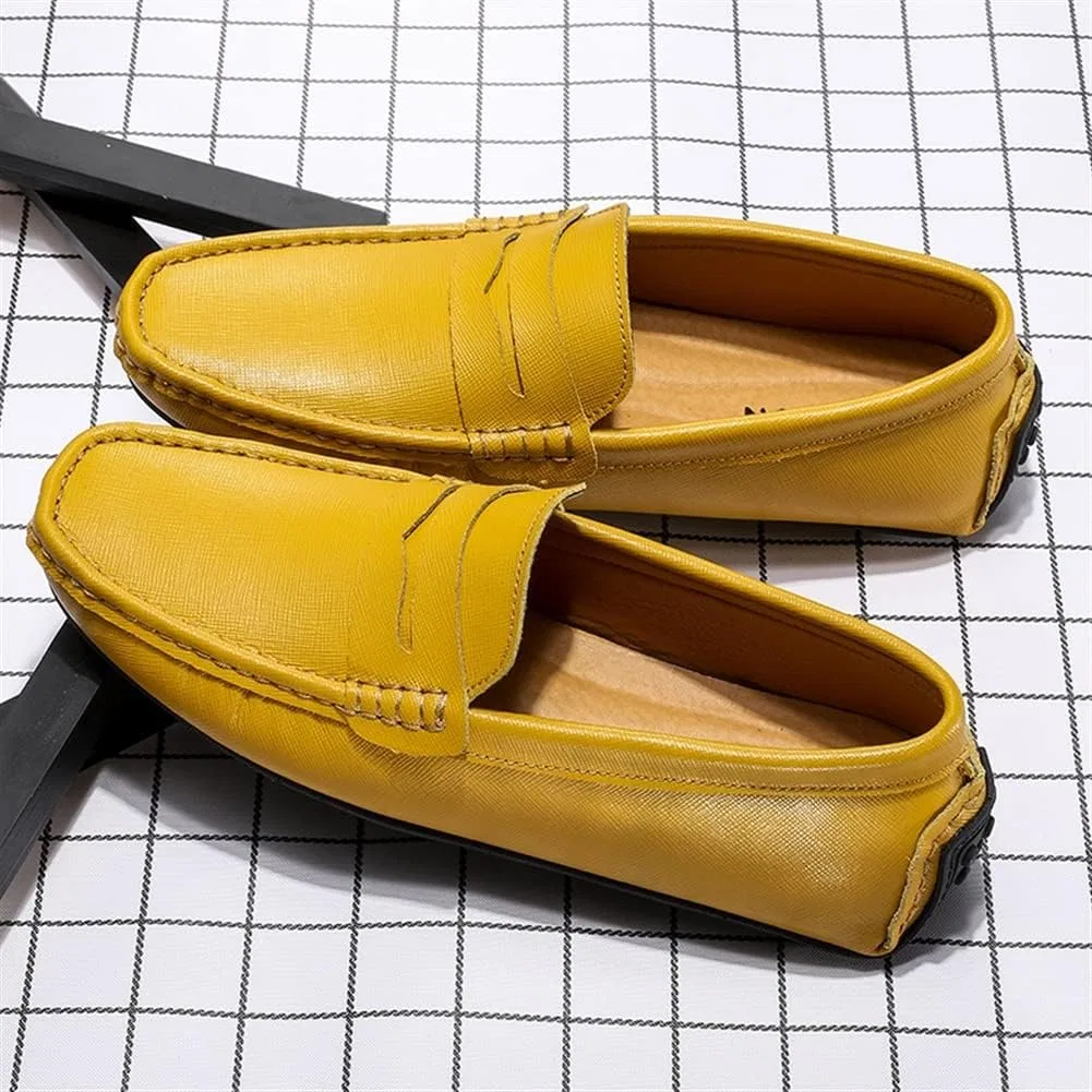 Мужские лоферы, натуральная кожа, Penny Loafer, золотой PUGHGAETZF — фото 3