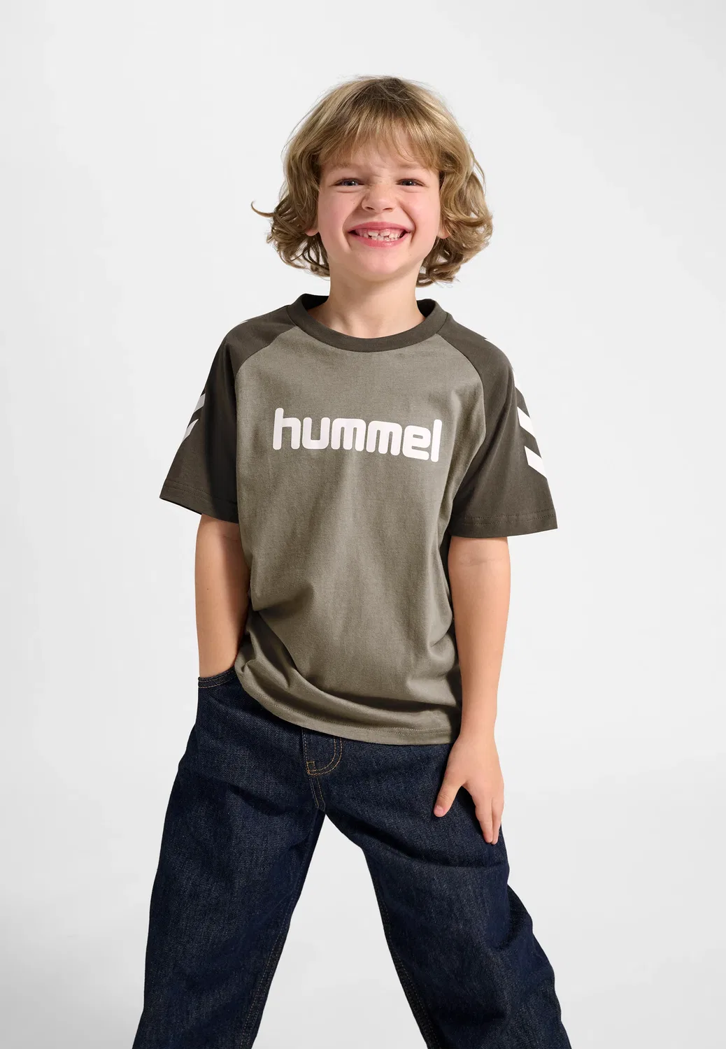 Футболка с логотипом Hummel, темная ночь