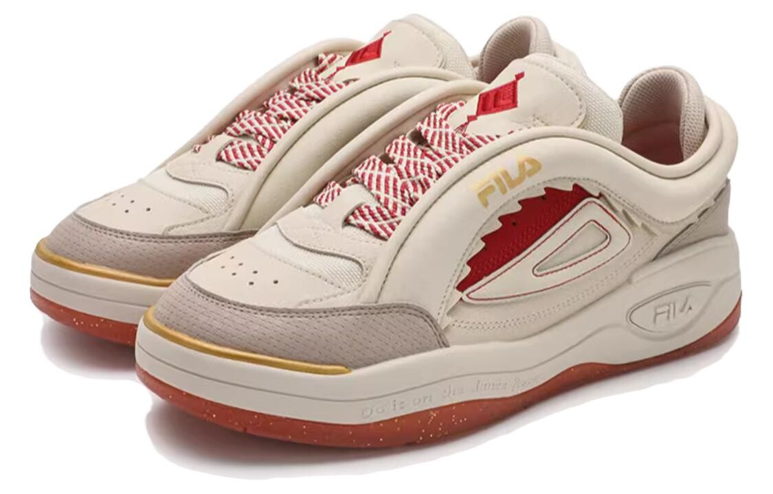 Мужская обувь для скейтбординга серии FILA MIX, Beige/Red — фото 2