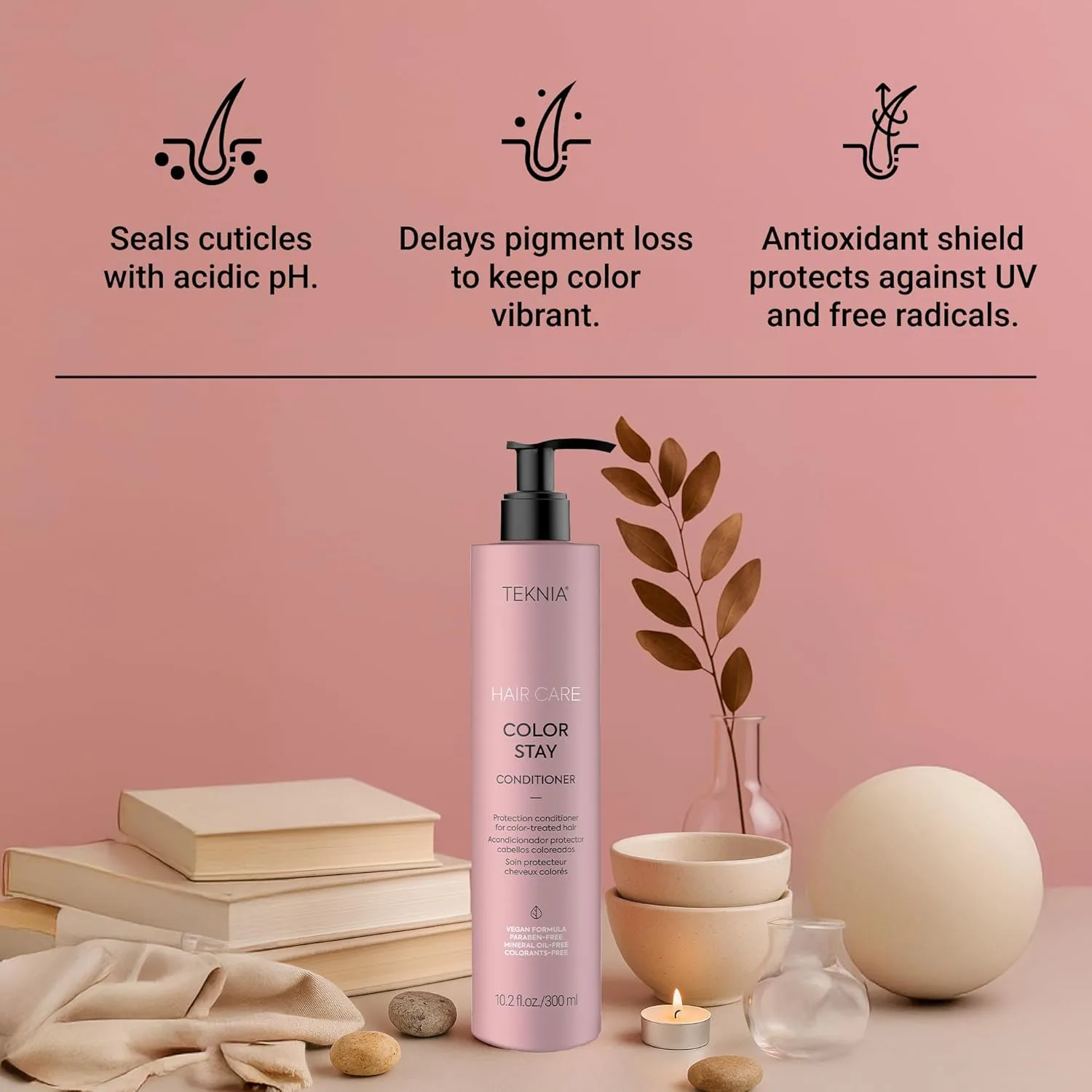 Кондиционер для окрашенных волос LAKMÉ Teknia Color Stay Conditioner, безопасен для окрашенных волос, 300 мл (10, 2 жидких унции) — фото 3