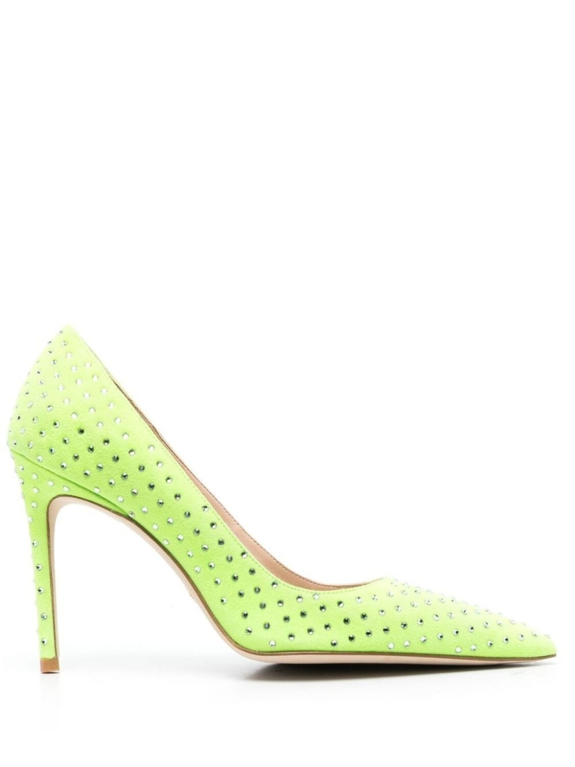 

Stuart Weitzman туфли с заостренным носком и кристаллами, зеленый