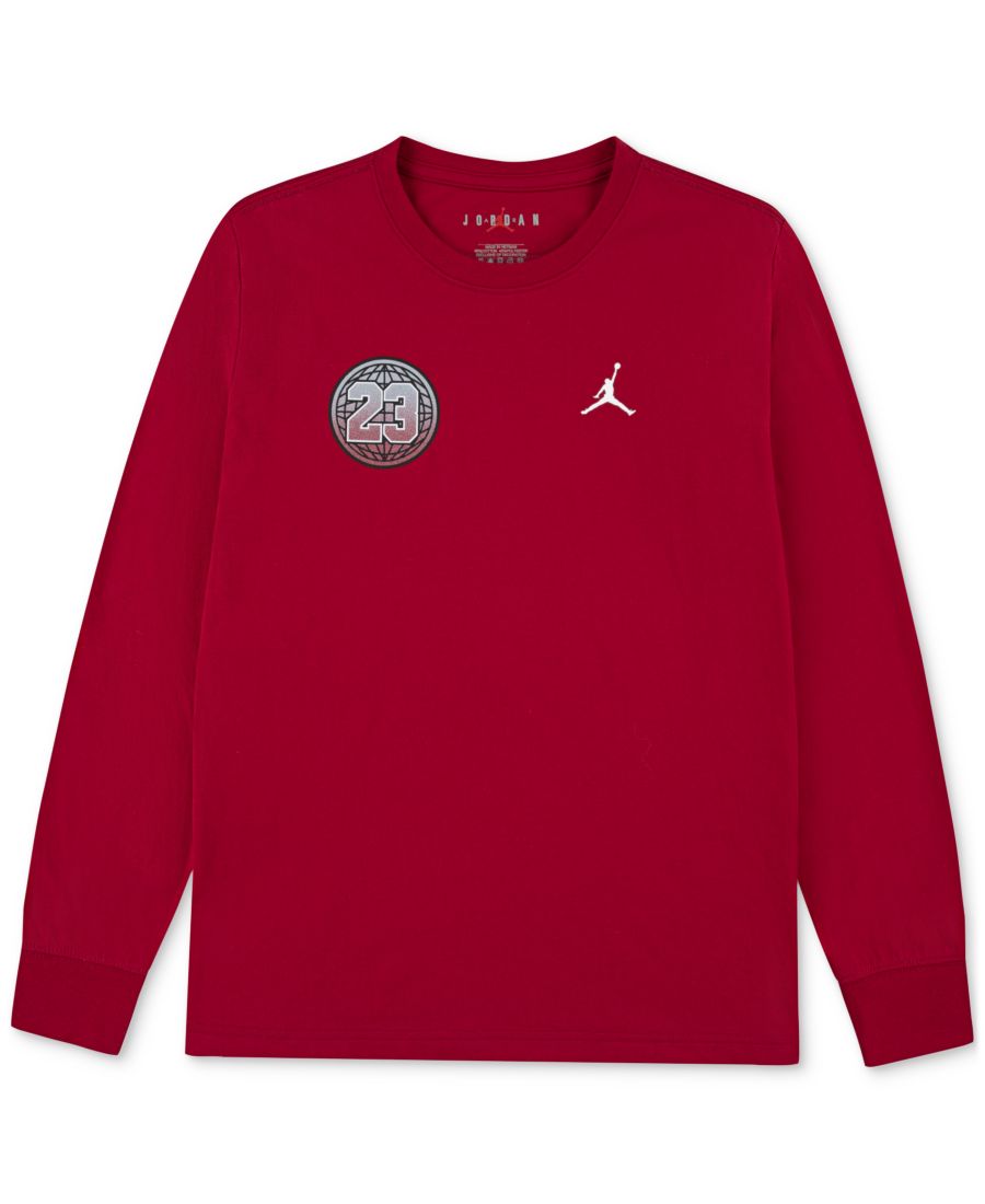 

Футболка с длинными рукавами Big Boys Jumpman Global Rise Graphic Jordan, Gym Red