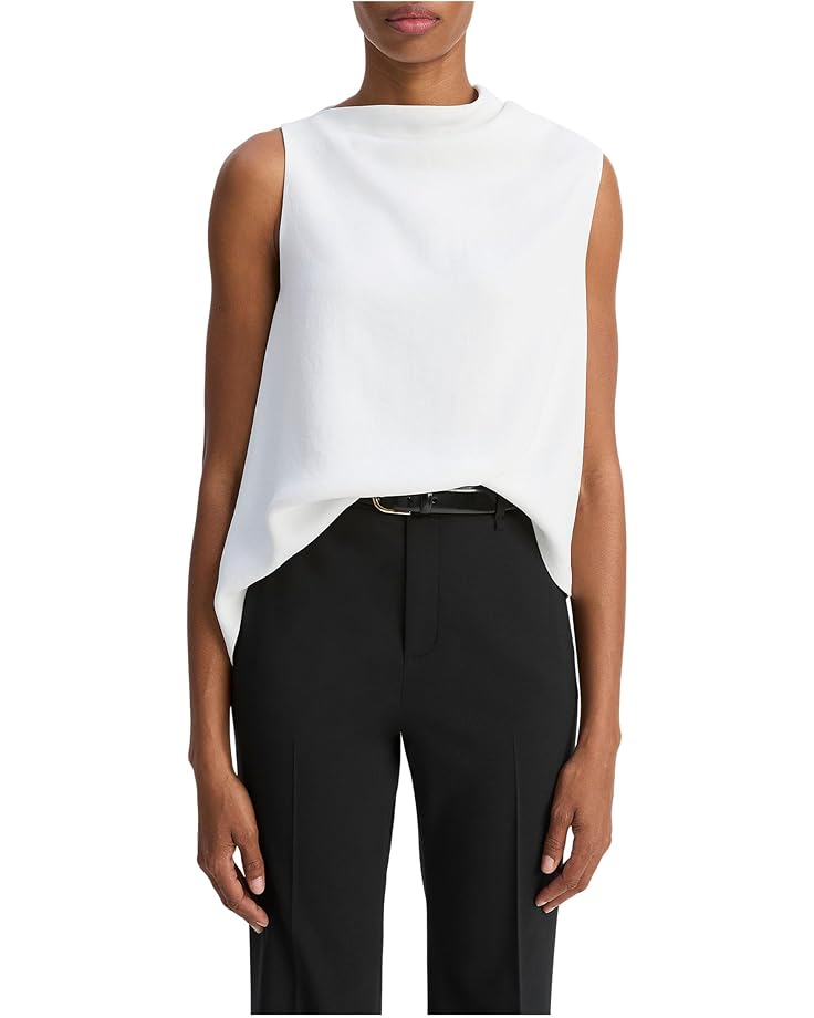 

Топ Vince A-line Asymmetrical Draped Top, белый