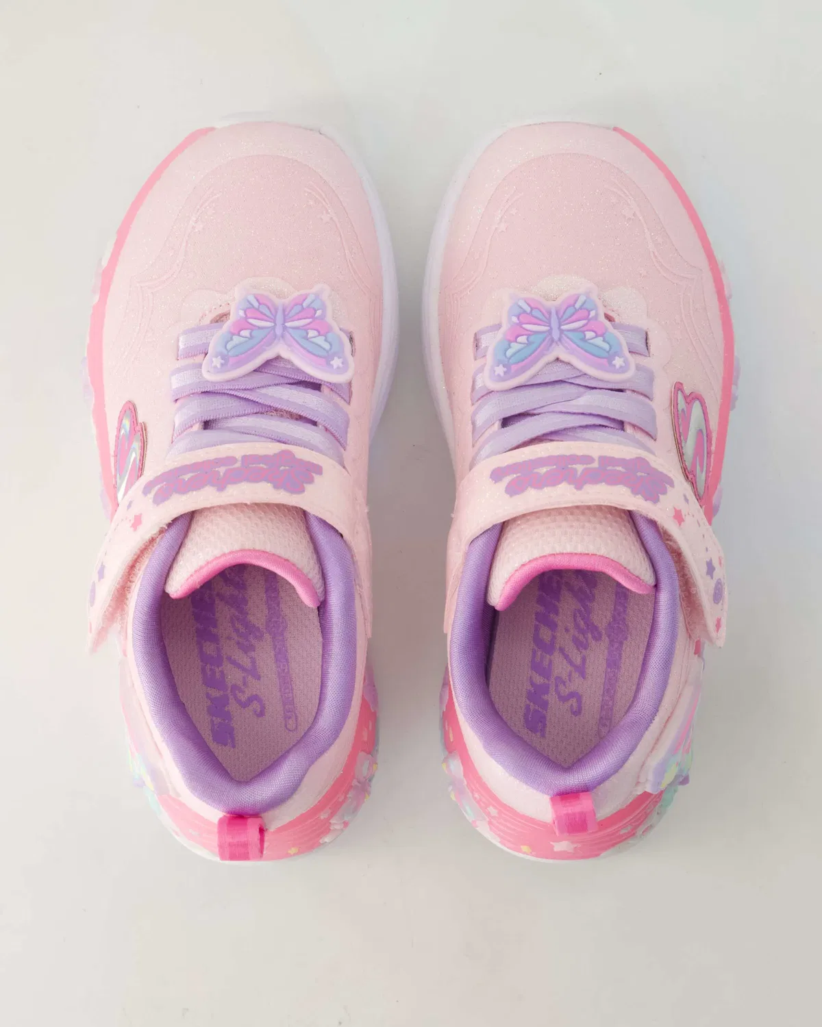 Кроссовки детские со светом Skechers, розовый — фото 4