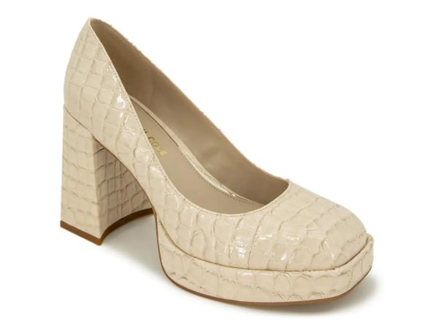 Туфли Kenneth Cole New York Bri Platform Pump, Ecru Croc Print Synthetic