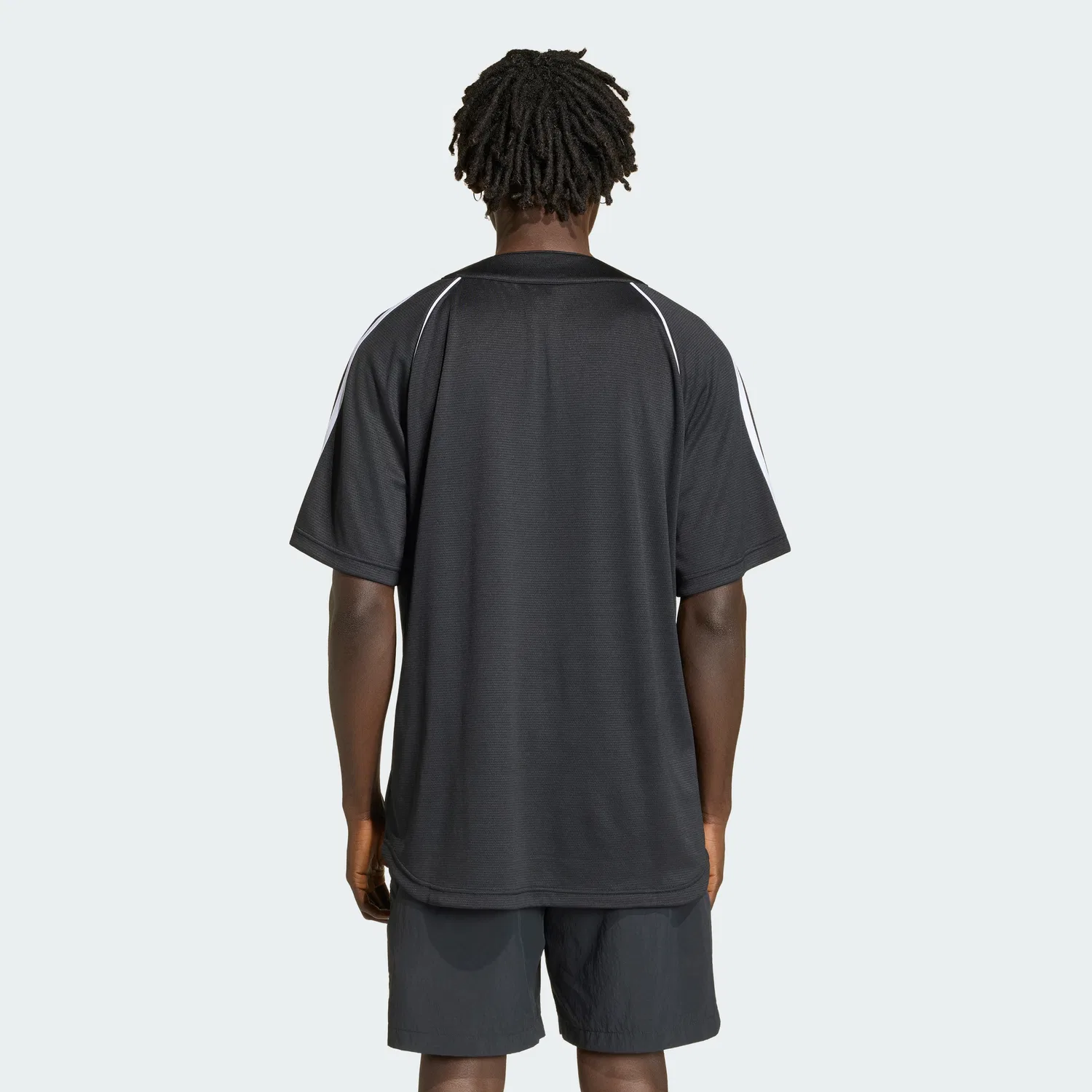 Мужская бейсбольная майка Adicolor чёрно-белая от Adidas — фото 2