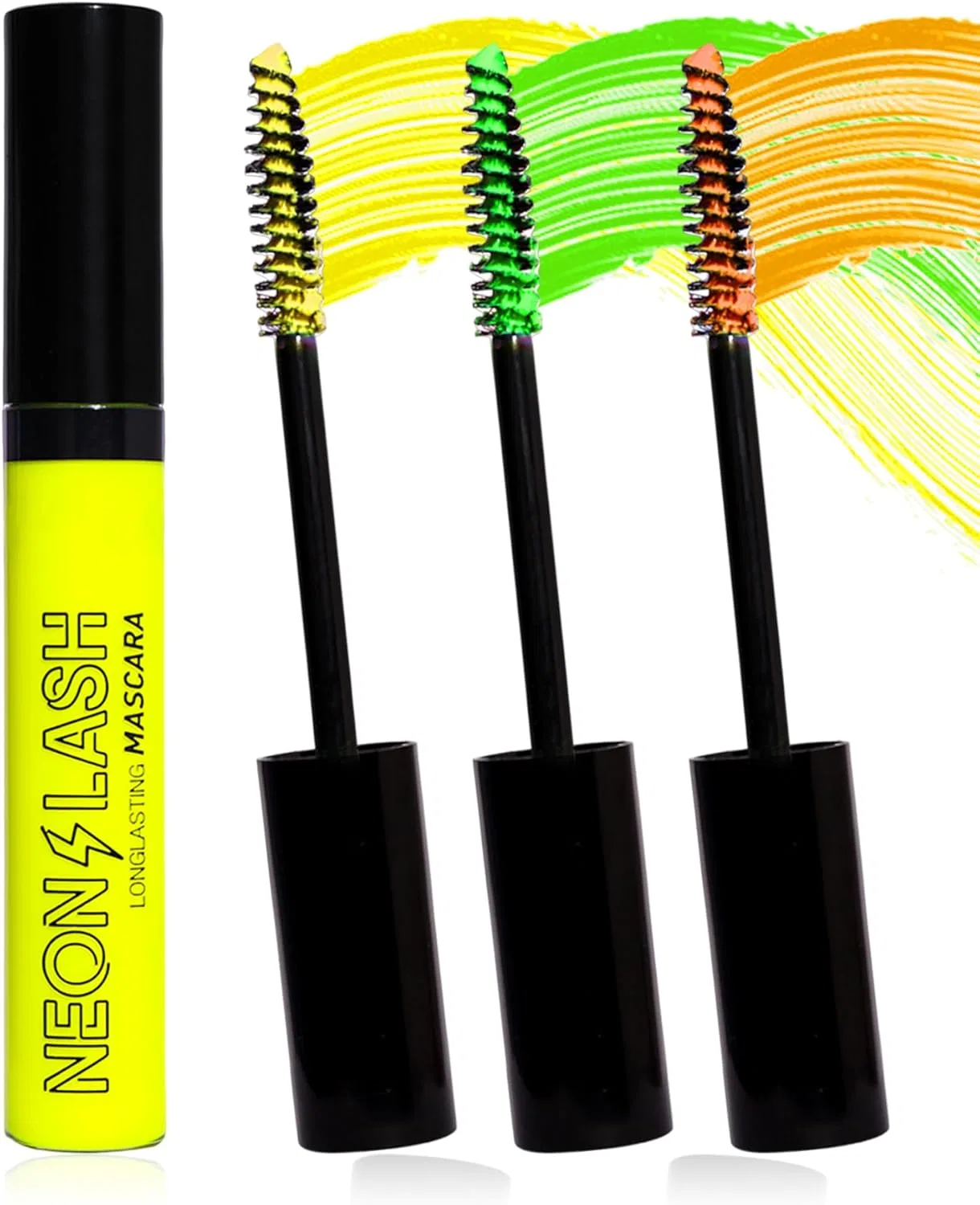 Тушь для ресниц объемная Lysdefeu UV Glow Color Mascara Volume, 3 шт, 9 мл, мультиколор
