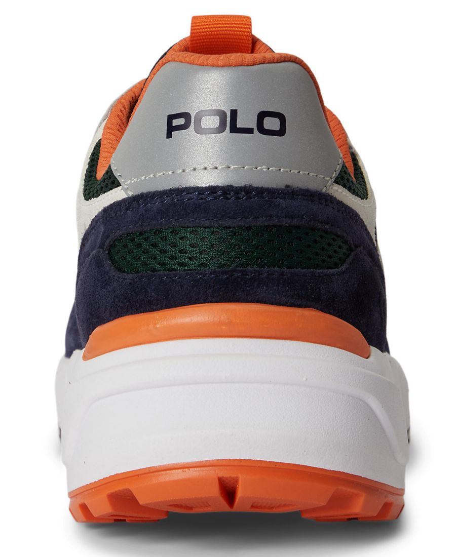 Мужские кроссовки-джоггеры с круглым носком Polo Ralph Lauren, White/navy/forest/orange — фото 3