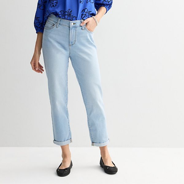 

Укороченные джинсы-бойфренды mid rise Sonoma Goods For Life, Vintage Wash