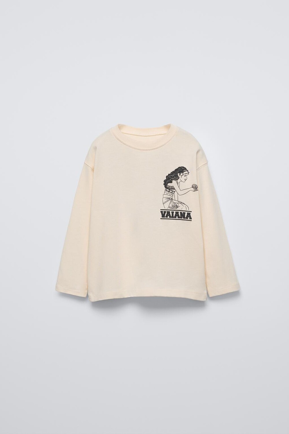 

Футболка с рельефным принтом vaiana disney ZARA, экрю