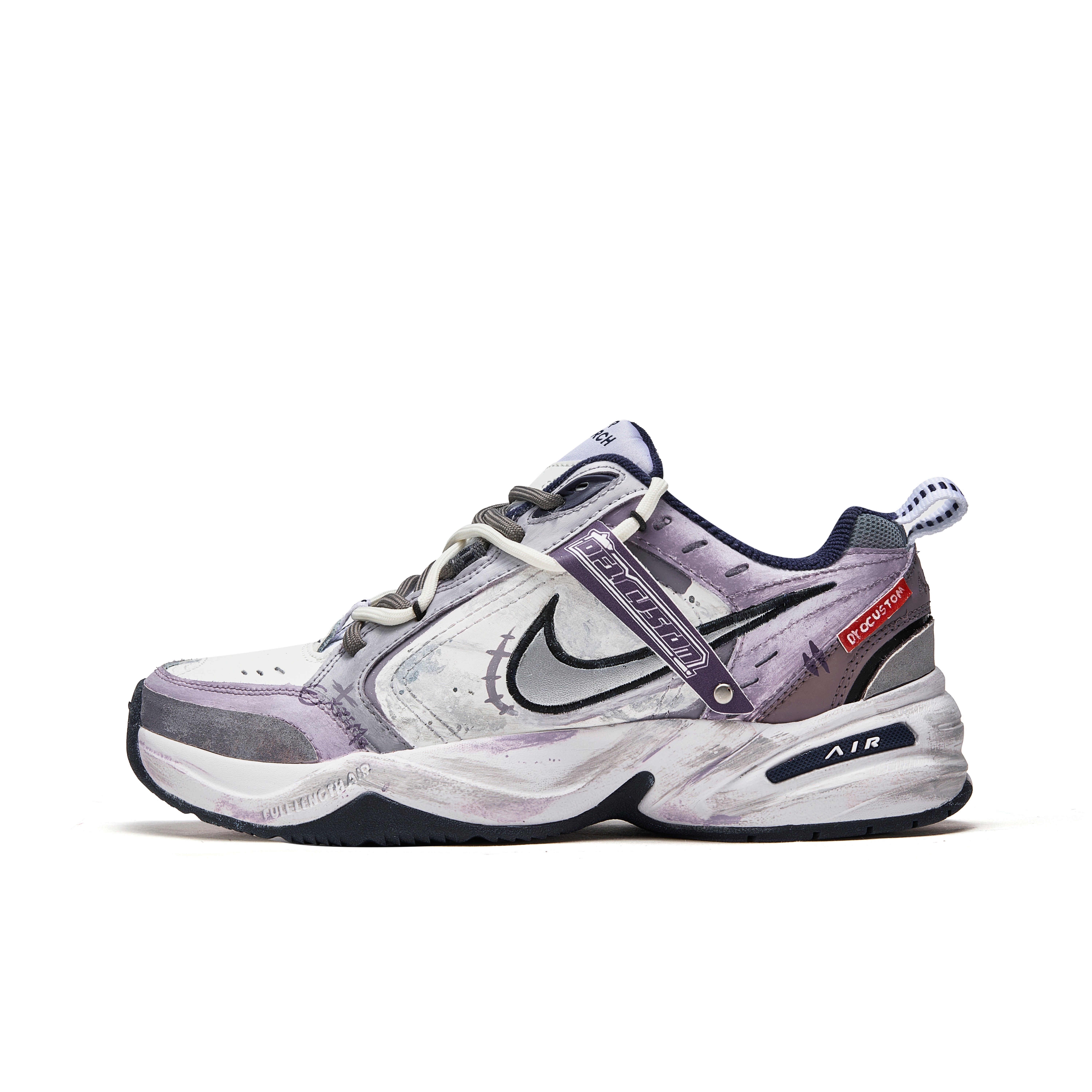 

Кроссовки Air Monarch 4 Chunky унисекс с низким верхом, черный/белый, фиолетовый Nike