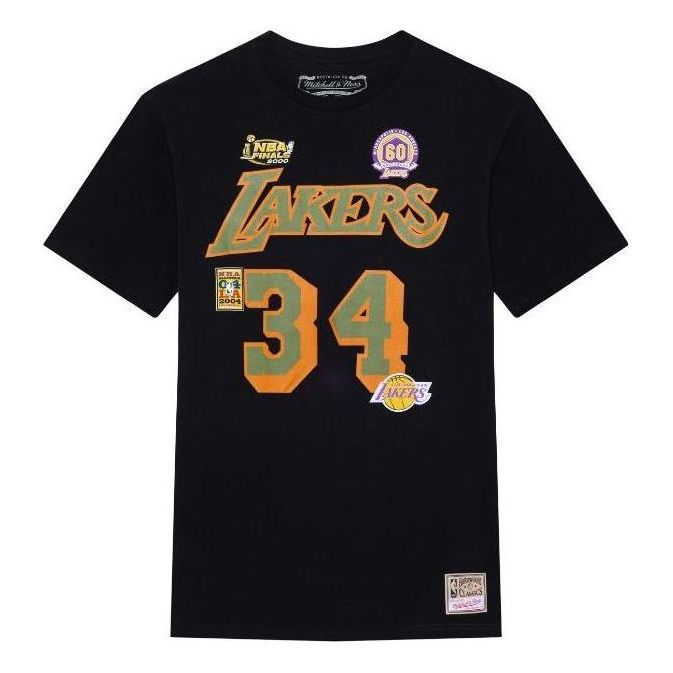 

Футболка Mitchell & Ness x NBA Los Angeles Lakers Script T-shirt 'Shaquille O'neal 34', черный