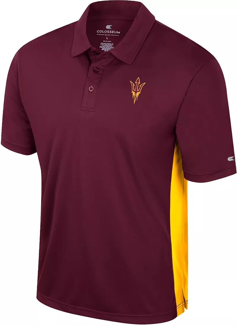 

Colosseum Мужская футболка-поло State Arizona Sun Devils темно-бордового цвета