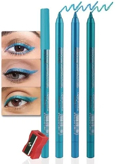 Набор цветных карандашей для глаз и губ 3 шт Sky Blue+Navy+Blue Green