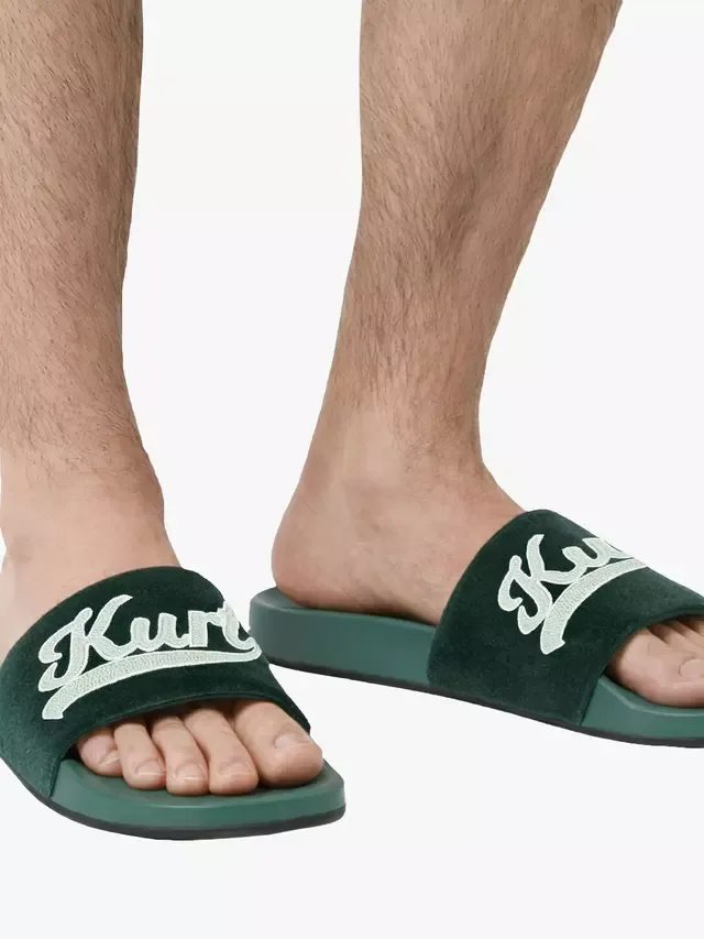 Сандалии Script Slider, зеленые Kurt Geiger London — фото 2
