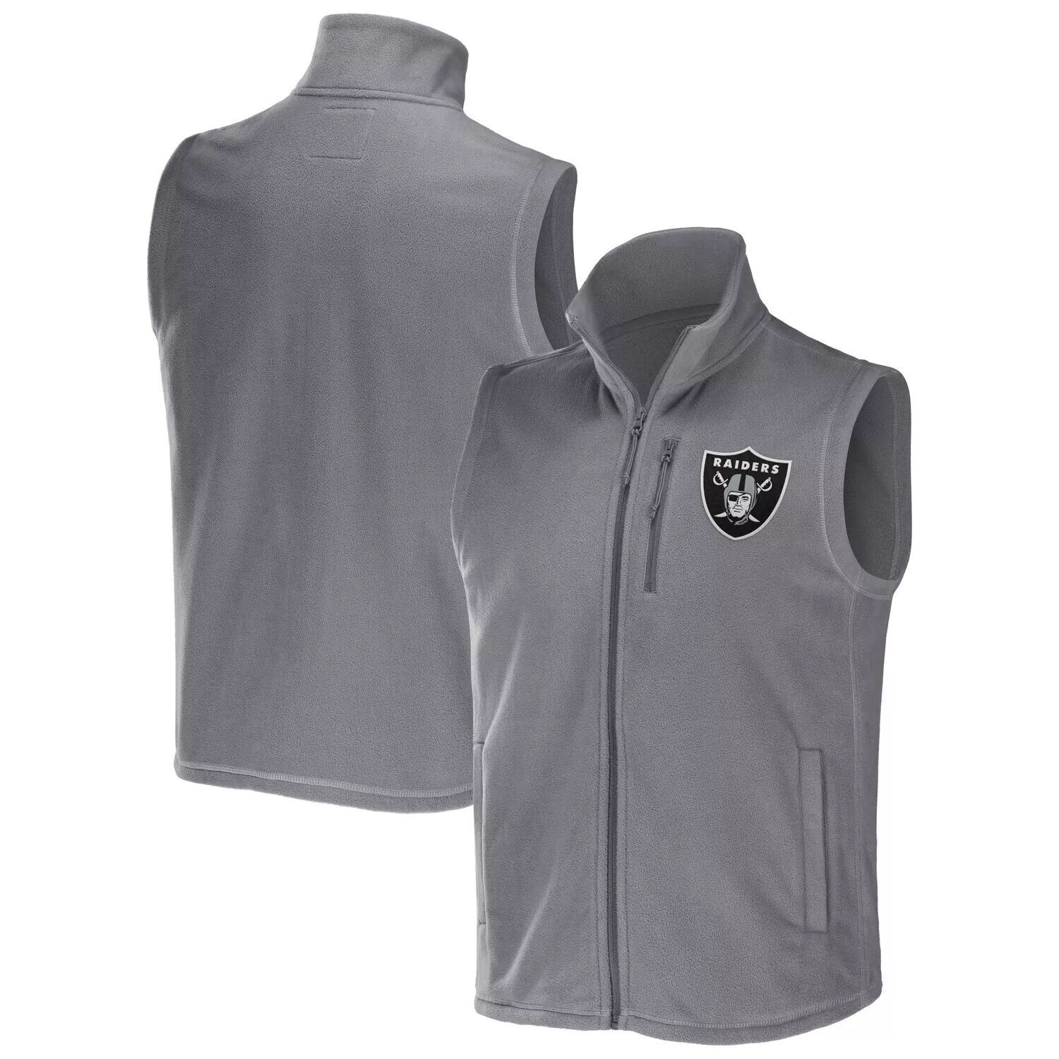 

Мужской флисовый жилет с молнией во всю длину из коллекции NFL x Darius Rucker от Fanatics Grey Las Vegas Raiders