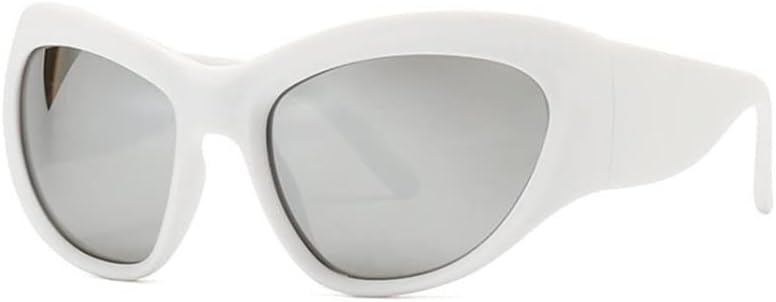 

Женские солнцезащитные очки, черные, в крупной оправе, женские солнцезащитные очки, мужские очки для водителя и мотоциклиста, зеркальные солнцезащитные очки generic, White Silver