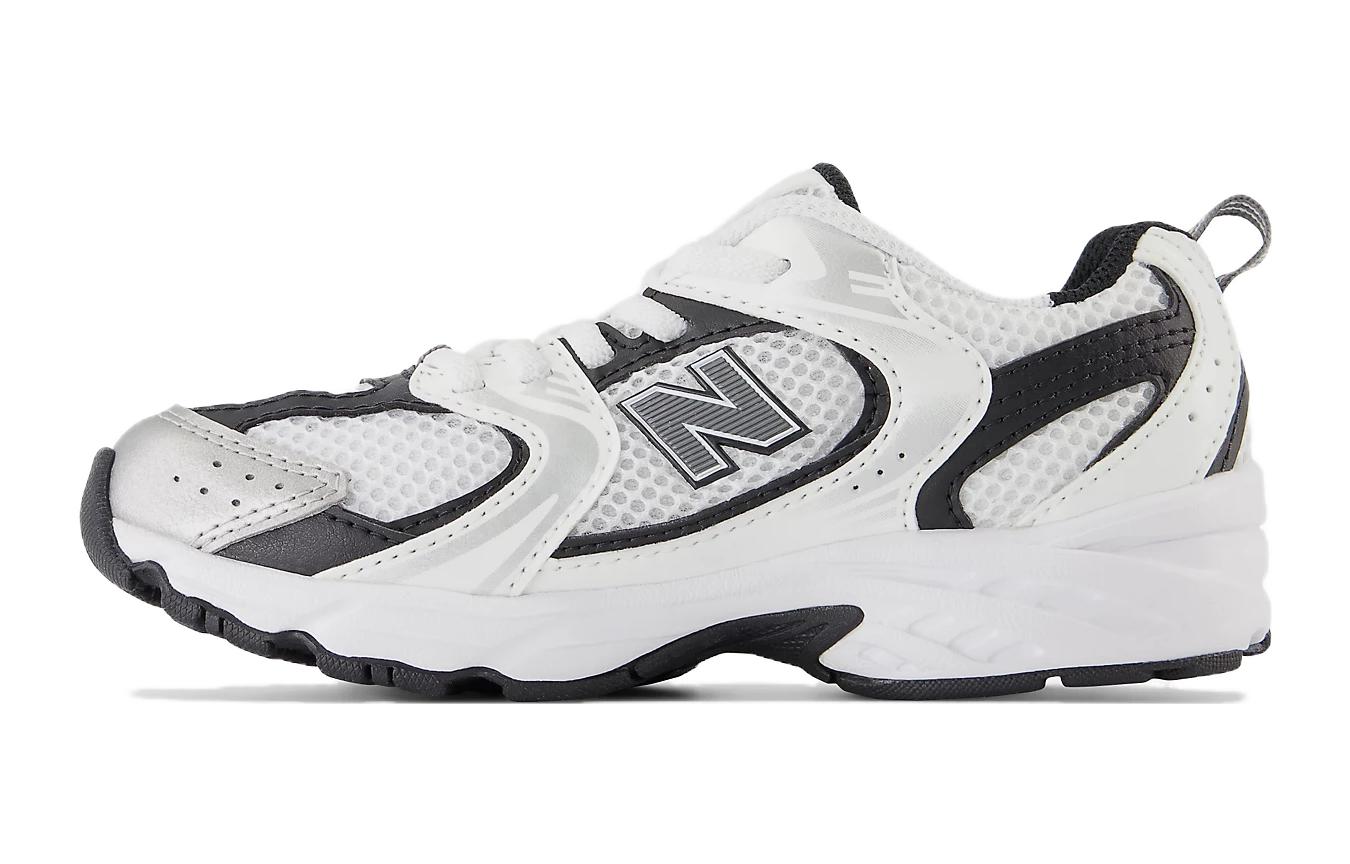

New Balance Детские кроссовки с низким верхом, устойчивые к истиранию, белого и черного цветов