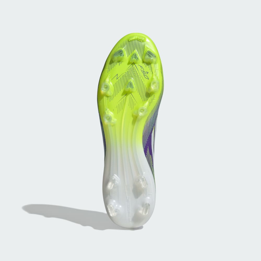Бутсы Adidas F50 Pro Firm Ground Cleats, цвет Purple Rush/Cloud White/Lucid Lemon — фото 4