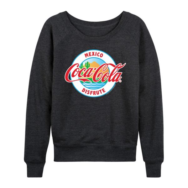 

Женская футболка с длинным рукавом из французского трикотажа Coca-Cola Mexico Disfrute Licensed Character, серый
